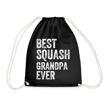 Best Squash Grandpa Ever - Squash Player Grandpa - Turnbeutel - Schwarz - Vorne