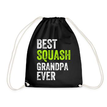 Best Squash Grandpa Ever - Grandpa Squash Player - Turnbeutel - Schwarz - Vorne