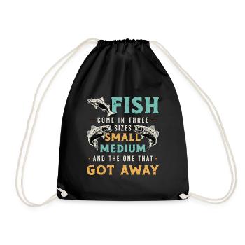 Les poissons de pêche à la truite sont disponibles en trois tailles Pêche à la mouche - Sac de sport léger - noir - Devant
