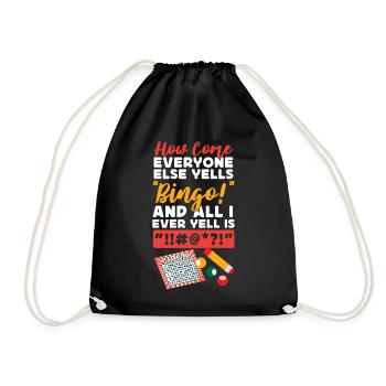 Joueur de bingo Comment se fait-il que tout le monde - Sac de sport léger - noir - Devant