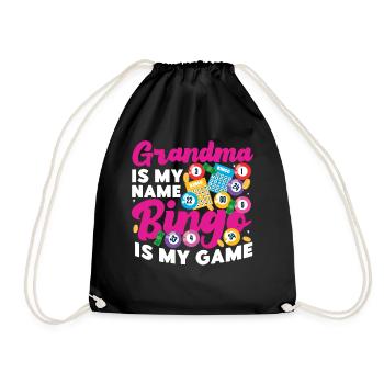 Bingo Player Grandma Grandma Is My - Drawstring Bag - black - Front