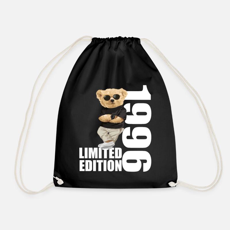 Limited Edition 1996 Bär Bären Geburtstag 1996 - Turnbeutel - Schwarz