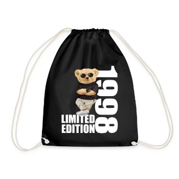 Édition limitée 1998 Ours ours anniversaire 1998 - Sac de sport léger - noir - Devant