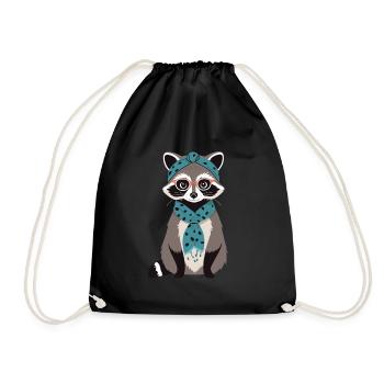Maman raton laveur Raton laveur amant pour la fête des mères - Sac de sport léger - noir - Devant