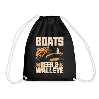 Bateaux de pêche au doré amateur de bière et de pêche au doré - Sac de sport léger - noir - Devant