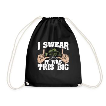 Pêche au doré Je jure que c’était un gros doré - Sac de sport léger - noir - Devant