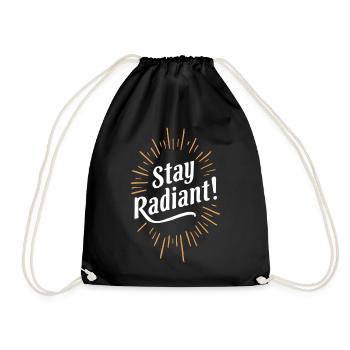 Exsude Positivité - Restez radieux - Sac de sport léger - noir - Devant