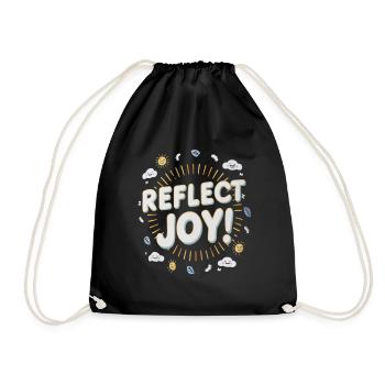 Reflect Joy Positivity and Joy - Drawstring Bag - black - Front