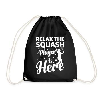 Détendez-vous Le joueur de squash est là - Squash Player Sq - Sac de sport léger - noir - Devant