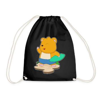 Été de surf sur planche de surf pour hamsters - Sac de sport léger - noir - Devant