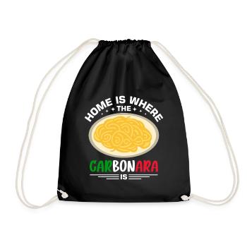 Italien Carbonara Pasta - Turnbeutel - Schwarz - Vorne