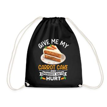 Dicton drôle de gâteau aux carottes - Sac de sport léger - noir - Devant