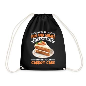 Dicton drôle de gâteau aux carottes - Sac de sport léger - noir - Devant