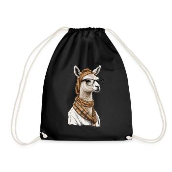 Conception drôle d’alpaga lama pour la fête des mères - Sac de sport léger - noir - Devant