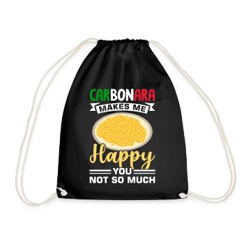 Italien Carbonara Pasta - Turnbeutel - Schwarz - Vorne