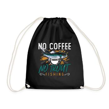 Pêcheur de truites Pas de café Pas de pêcheur amateur de café - Sac de sport léger - noir - Devant