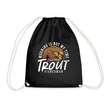Pêcheur de truite Le matin n’est pas mon heure de pêche à la mouche - Sac de sport léger - noir - Devant