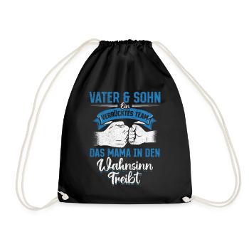 Father & Son Strong & Hilarious Together - Drawstring Bag - black - Front