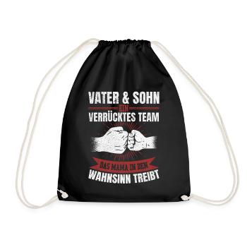 Father & Son Strong & Hilarious Together - Drawstring Bag - black - Front