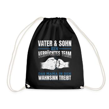 Father & Son Strong & Hilarious Together - Drawstring Bag - black - Front