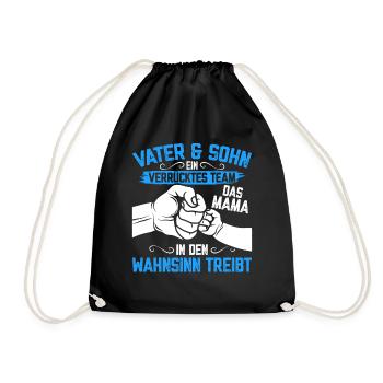 Father & Son Strong & Hilarious Together - Drawstring Bag - black - Front