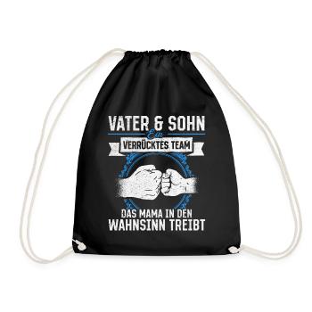 Father & Son Strong & Hilarious Together - Drawstring Bag - black - Front