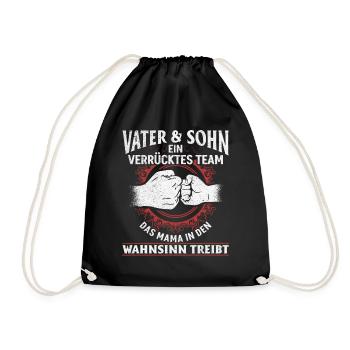 Father & Son Strong & Hilarious Together - Drawstring Bag - black - Front