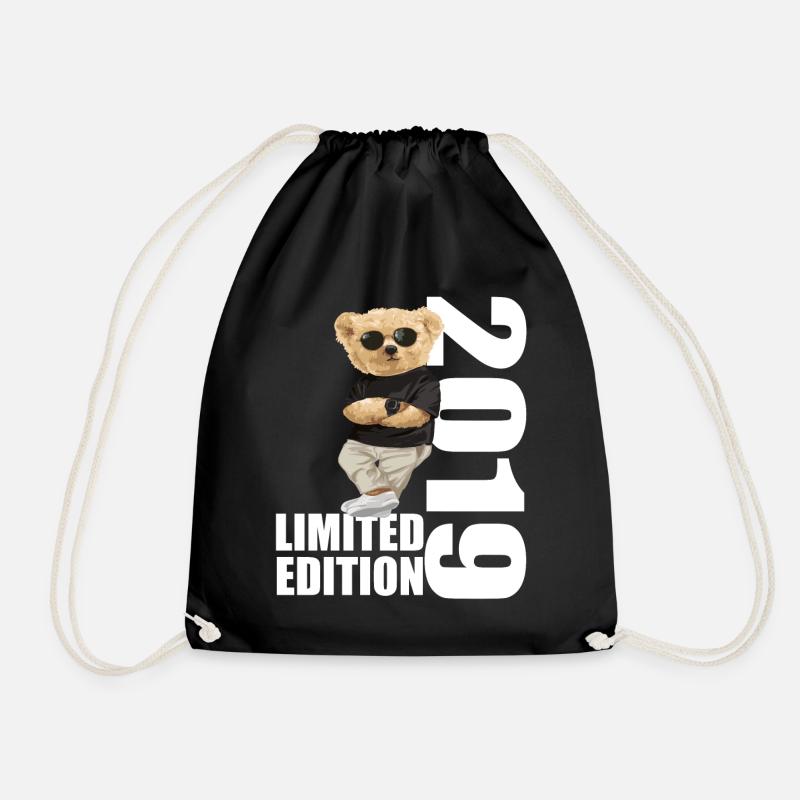 Limited Edition 2019 Bär Bären Geburtstag 2019 - Turnbeutel - Schwarz