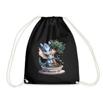 Dragon Bonsaï Japonais Kawaii - Sac de sport léger - noir - Devant