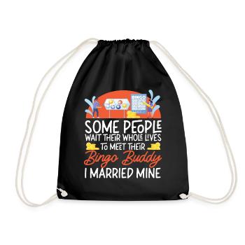 Joueur de bingo mari femme mariage - Sac de sport léger - noir - Devant