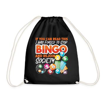 Bingo Player If You Can Read This - Drawstring Bag - black - Front