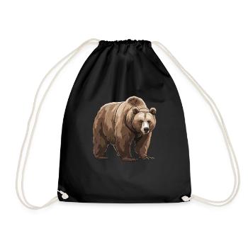 Grizzly Bear Brown Bear - Drawstring Bag - black - Front