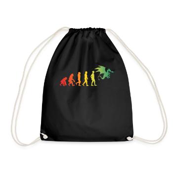 T-shirt Dragon Conte de fées Dragon Kanji japonais - Sac de sport léger - noir - Devant