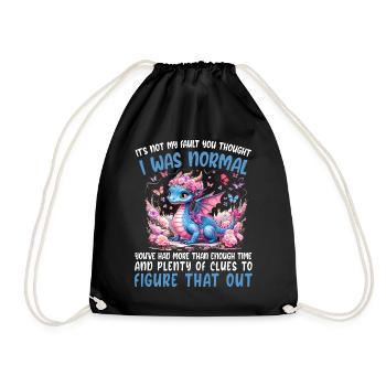 T-shirt Dragon Conte de fées Dragon Kanji japonais - Sac de sport léger - noir - Devant