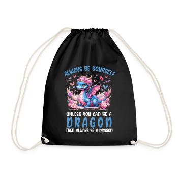 T-shirt Dragon Conte de fées Dragon Kanji japonais - Sac de sport léger - noir - Devant