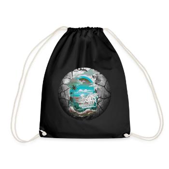 Nature Unicorns Mythical Animals Horses Horse Horn - Drawstring Bag - black - Front