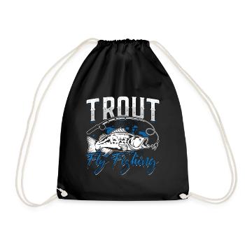 Fly Fishing Trout Fly Fishing Fish Hunting Lover - Turnbeutel - Schwarz - Vorne