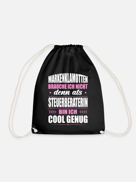 Markenklamotten Brauche Ich Nicht Steuerberaterin - Turnbeutel - Schwarz