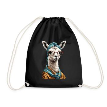 Conception drôle d’alpaga Lama pour les mamans - Sac de sport léger - noir - Devant