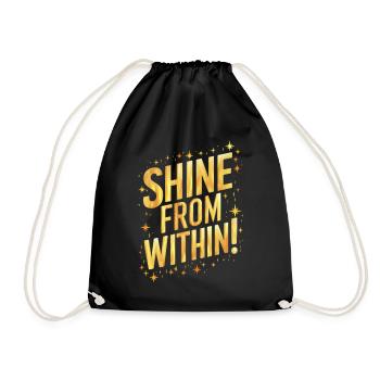 Exude motivation from the inside out - Drawstring Bag - black - Front