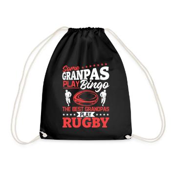 Rugby Player Grandpa Rugby Grandpa - Turnbeutel - Schwarz - Vorne