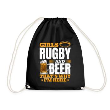 Le rugby féminin et la bière, c’est pour ça que je suis là - Rugby Q - Sac de sport léger - noir - Devant