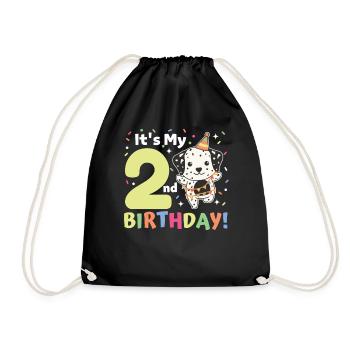 Dalmatiens pour les enfants de 2 ans - Sac de sport léger - noir - Devant