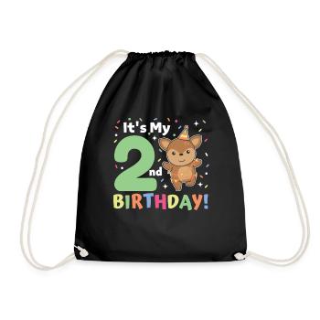 Chevreuil pour les enfants de 2 ans - Sac de sport léger - noir - Devant