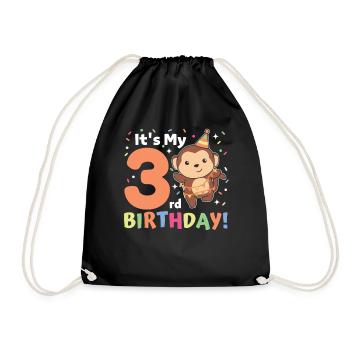 Singe pour les enfants de 3 ans de 3 ans - Sac de sport léger - noir - Devant