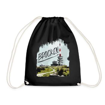 Brocken transmitter and second-hand shop - Drawstring Bag - black - Front