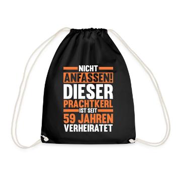 Mariage Marée Mariage 59 ans Mariage marié - Sac de sport léger - noir - Devant