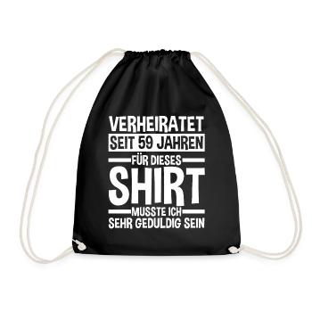 Mariage Mariage de marée 59 ans de mariage - Sac de sport léger - noir - Devant
