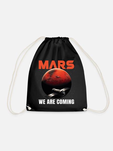 Mars Mission Roter Planet Raumschiff Weltraum All - Turnbeutel - Schwarz