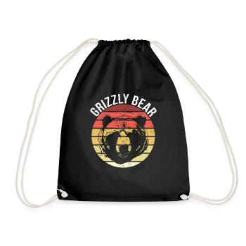 Grizzly Bear Brown Bear - Drawstring Bag - black - Front